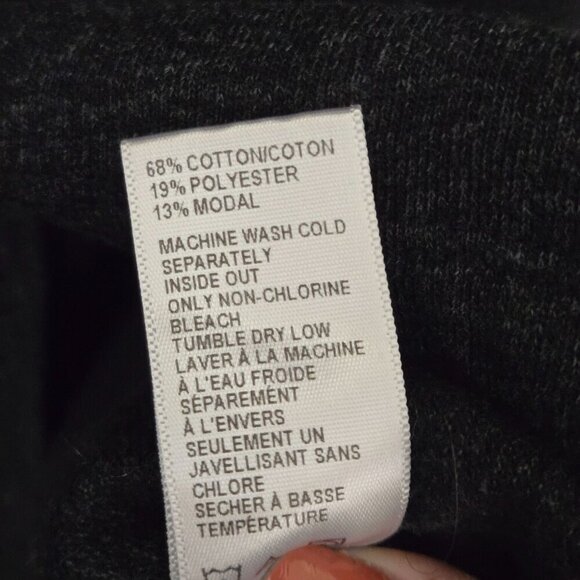 Standard James Perse Heathered Charcoal Cowl Neck Long Sleeve Bodycon Dress Size - Picture 7 of 8